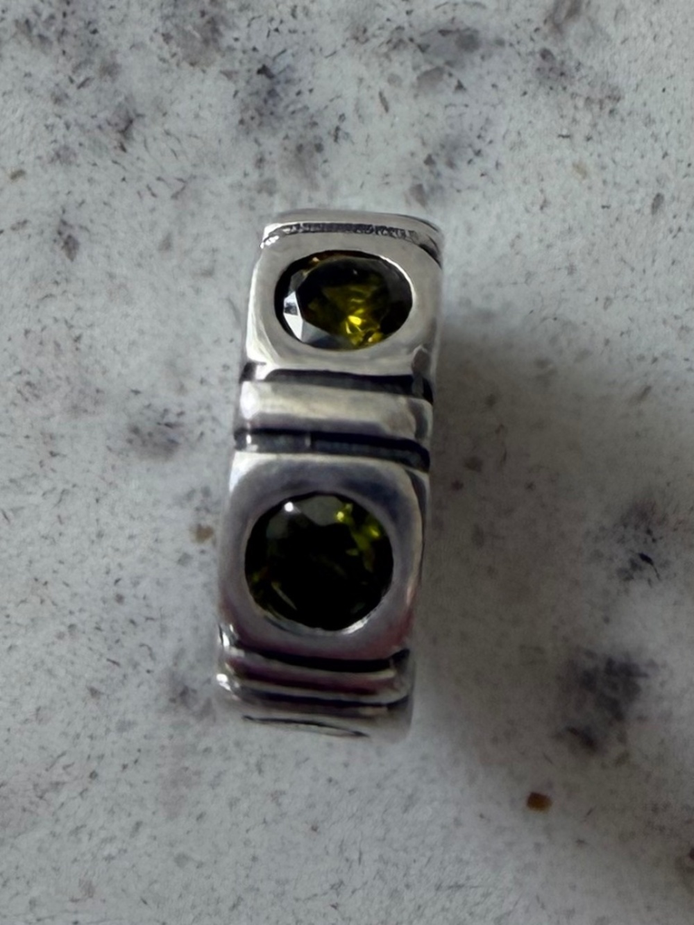Pandora Green Retired Trinity Spacer Charm